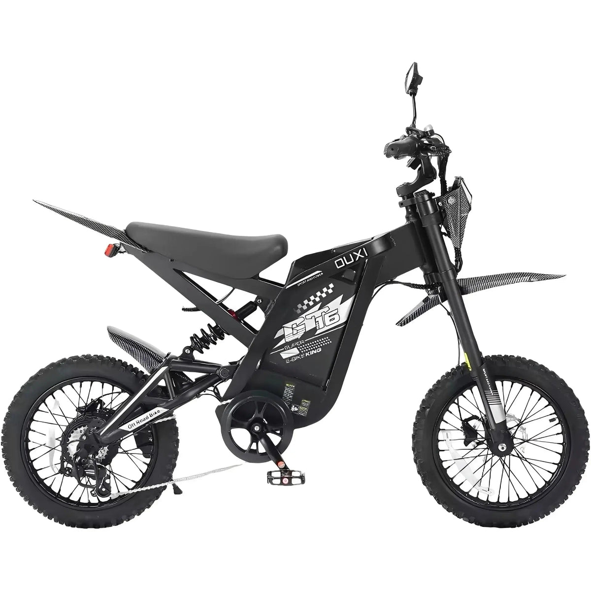 OUXI GT16 MINI ELEKTRISCH SKINNY BIKE ZWART