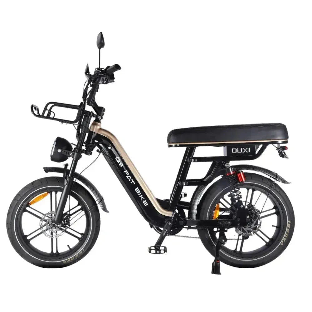 OUXI Q9 Zwarte Fatbike met Lage Instap en Robuust Frame