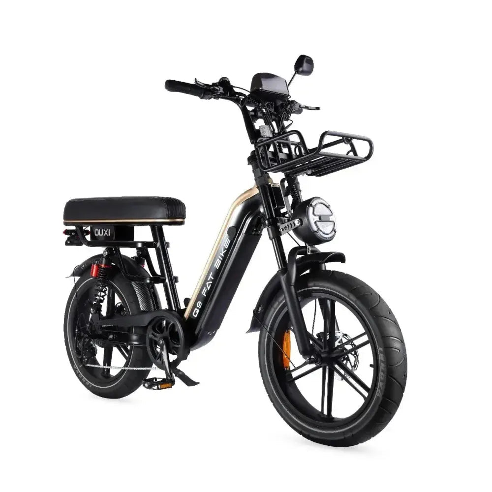 OUXI Q9 Zwarte Fatbike met Lage Instap en Robuust Frame
