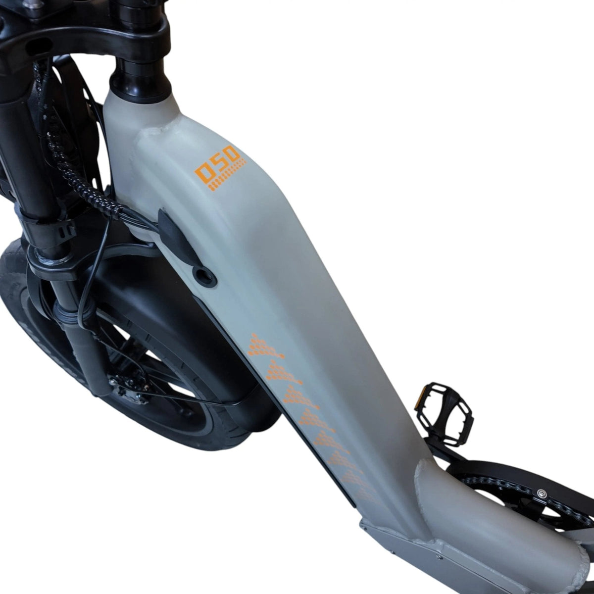 QmWheel D50 Elektrische Fatbike Grijs 250W Motor Dubbele Vering