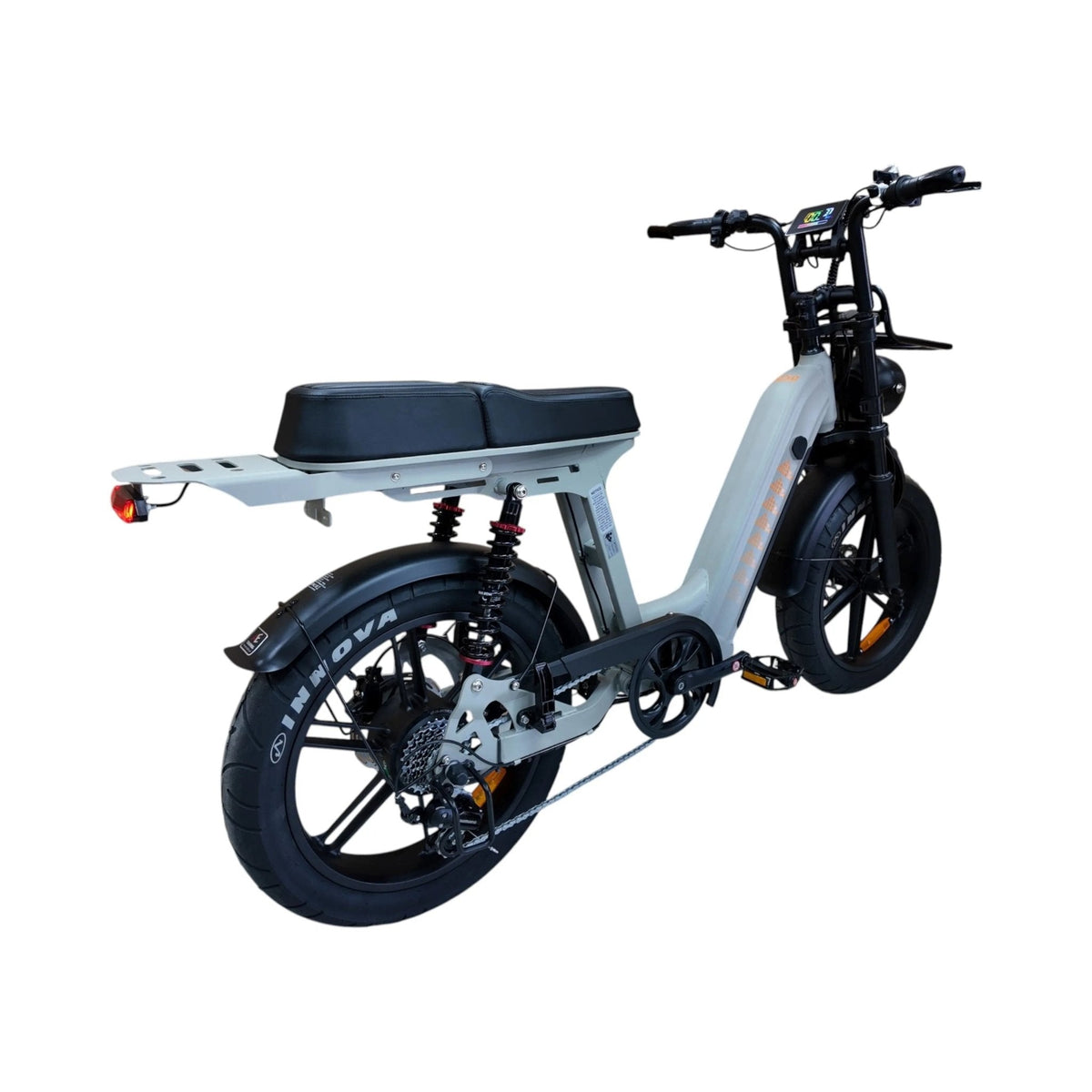 QmWheel D50 Elektrische Fatbike Grijs 250W Motor Dubbele Vering