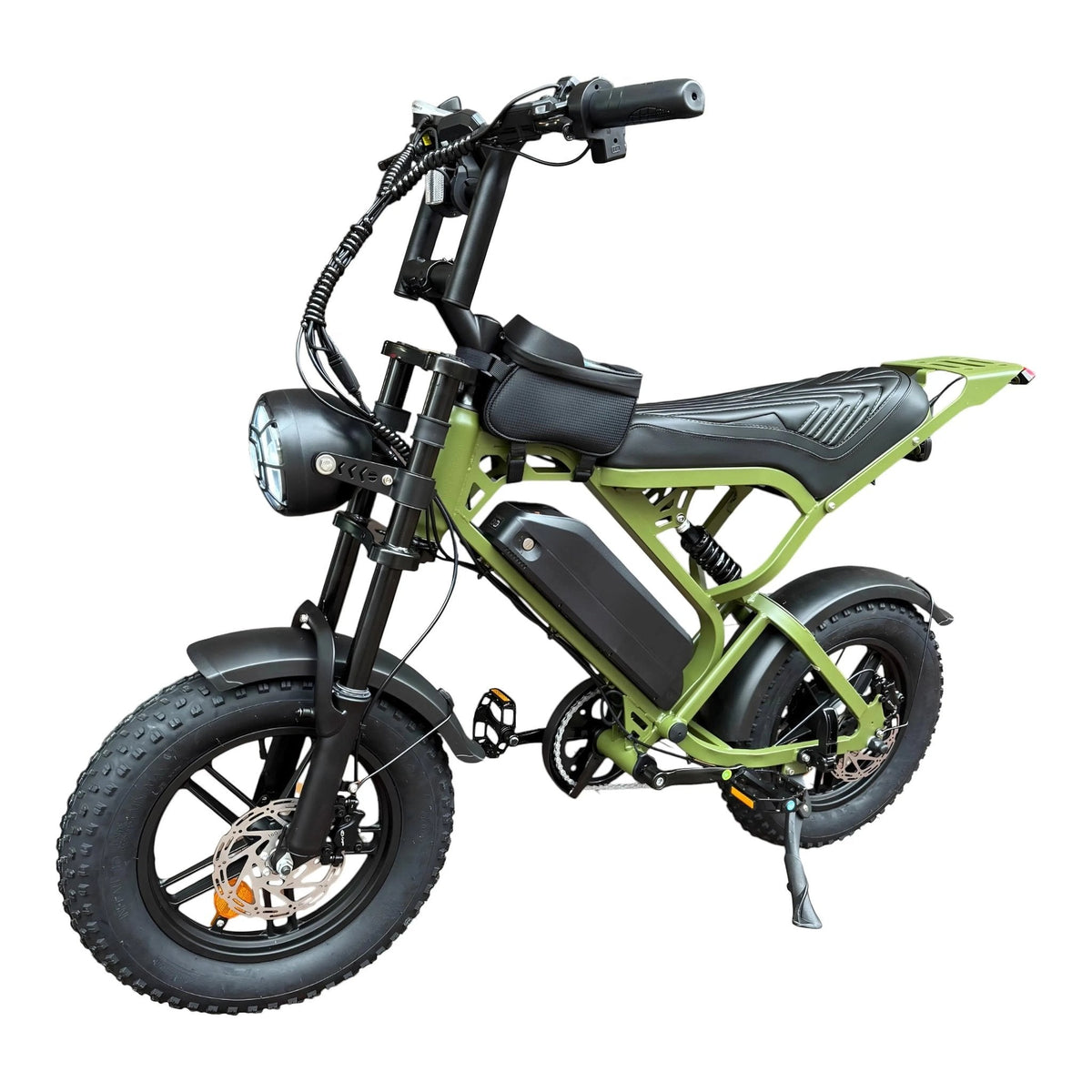 QmWheel V20 Mini Elektrische Fatbike Groen Compact Krachtig