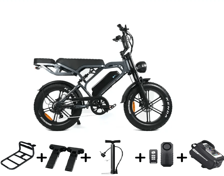 QMWHEEL V20 PRO 10.0 2025 Fatbike Donkergrijs Hydraulische Schijfremmen