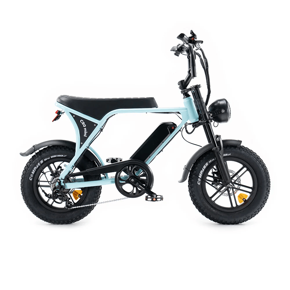 OUXI C80 Mini Fatbike - Licht Blauw - Hydraulische Remmen