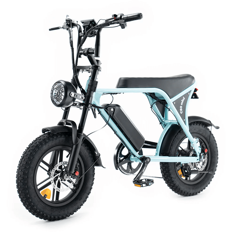OUXI C80 Mini Fatbike - Licht Blauw - Hydraulische Remmen