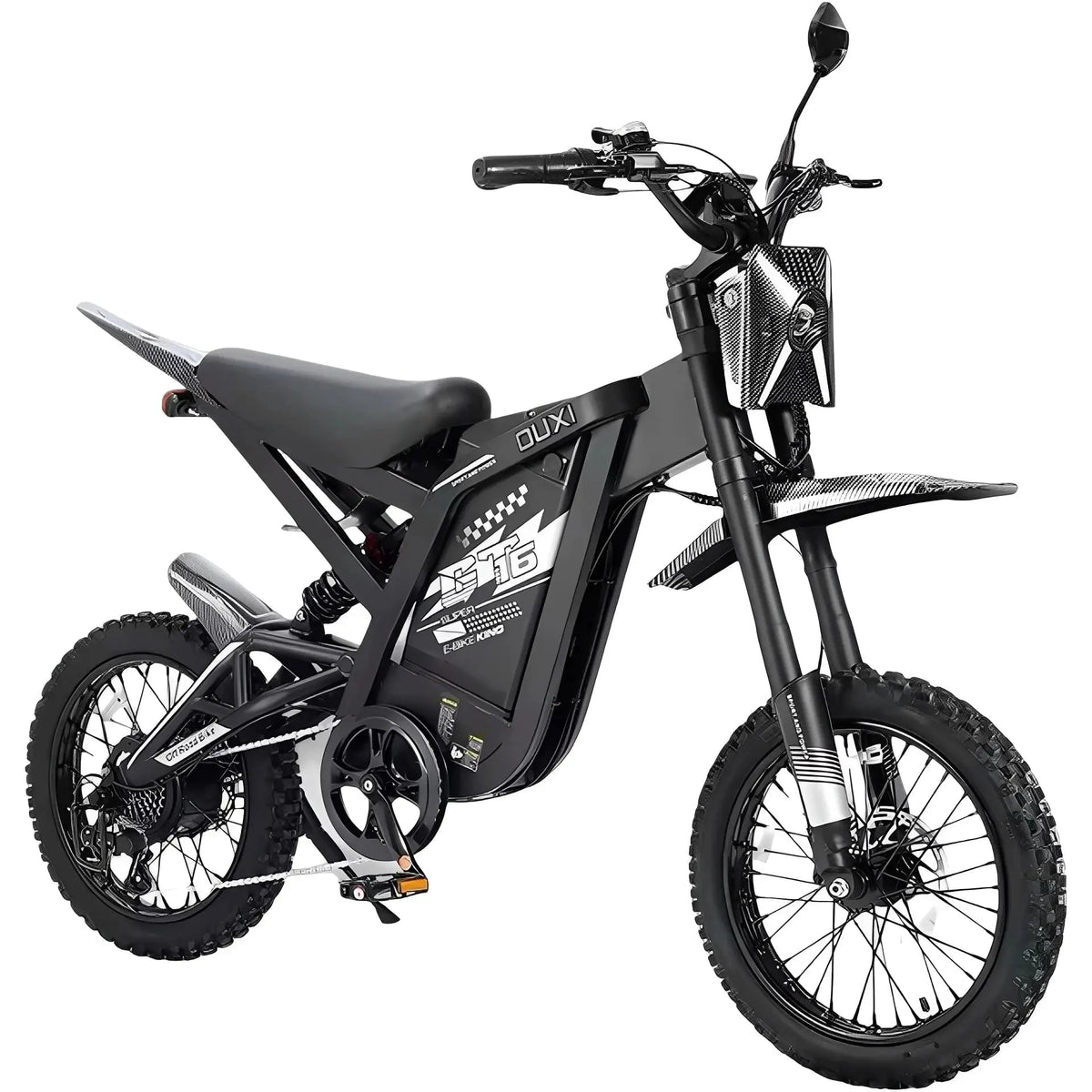 Ouxi GT16 Mini Fatbike - Zwart - Skinnybike