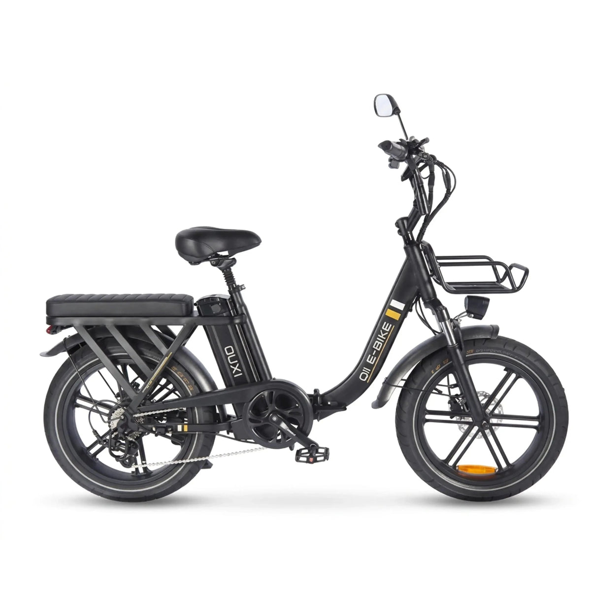 OUXI Q11 Zwarte Opvouwbare Fatbike Elektrisch 250W Met Hydraulische Remmen