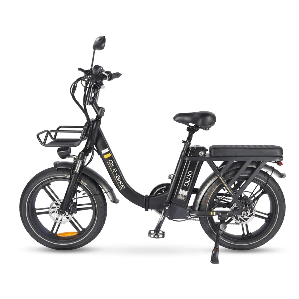 OUXI Q11 Zwarte Opvouwbare Fatbike Elektrisch 250W Met Hydraulische Remmen