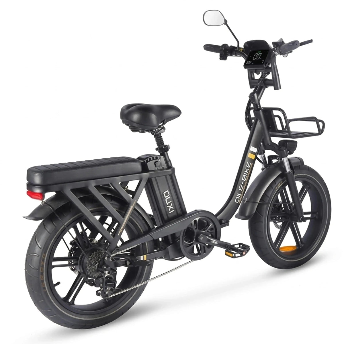 OUXI Q11 Zwarte Opvouwbare Fatbike Elektrisch 250W Met Hydraulische Remmen