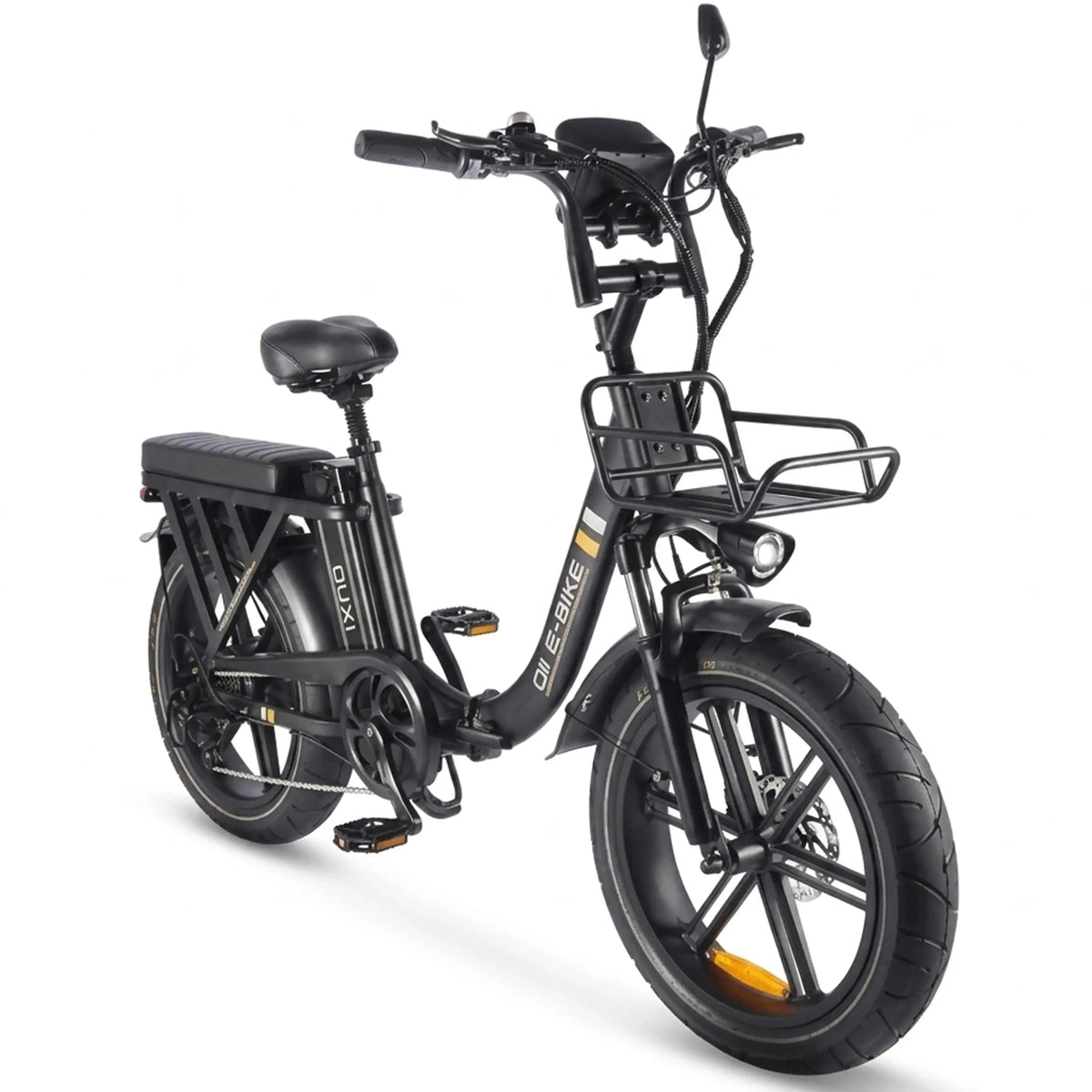 OUXI Q11 Zwarte Opvouwbare Fatbike Elektrisch 250W Met Hydraulische Remmen