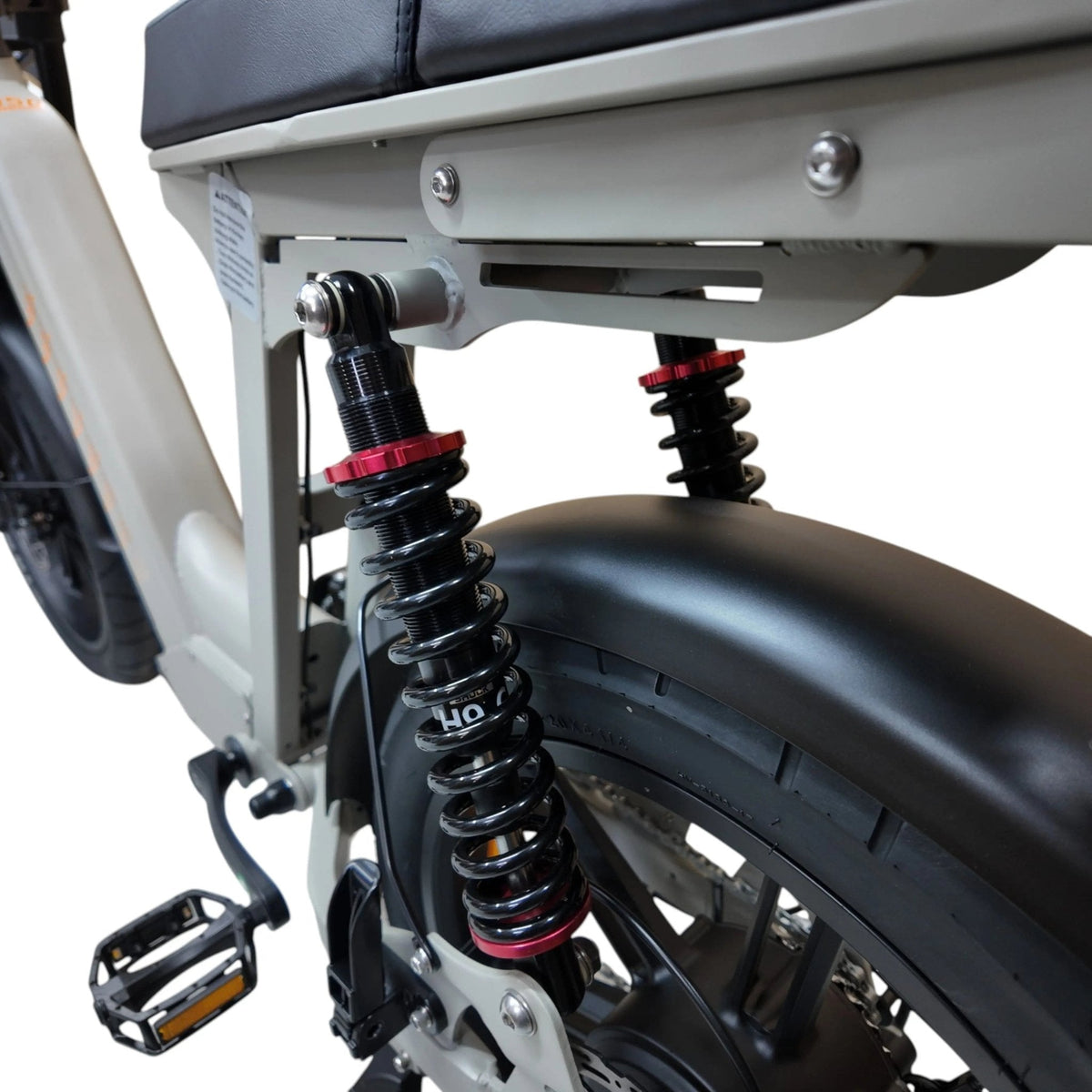 QmWheel D50 Elektrische Fatbike Grijs 250W Motor Dubbele Vering