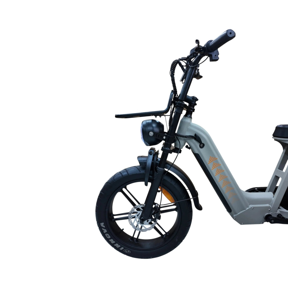 QmWheel D50 Elektrische Fatbike Grijs 250W Motor Dubbele Vering