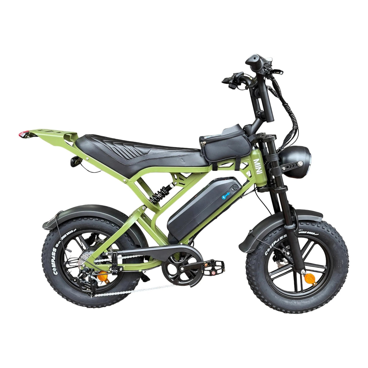 QmWheel V20 Mini Elektrische Fatbike Groen Compact Krachtig