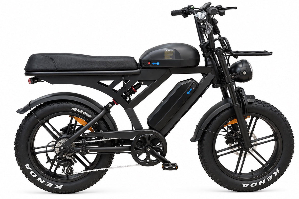 QMWHEEL V30 - Fatbike Dubbele Accu - Zwart